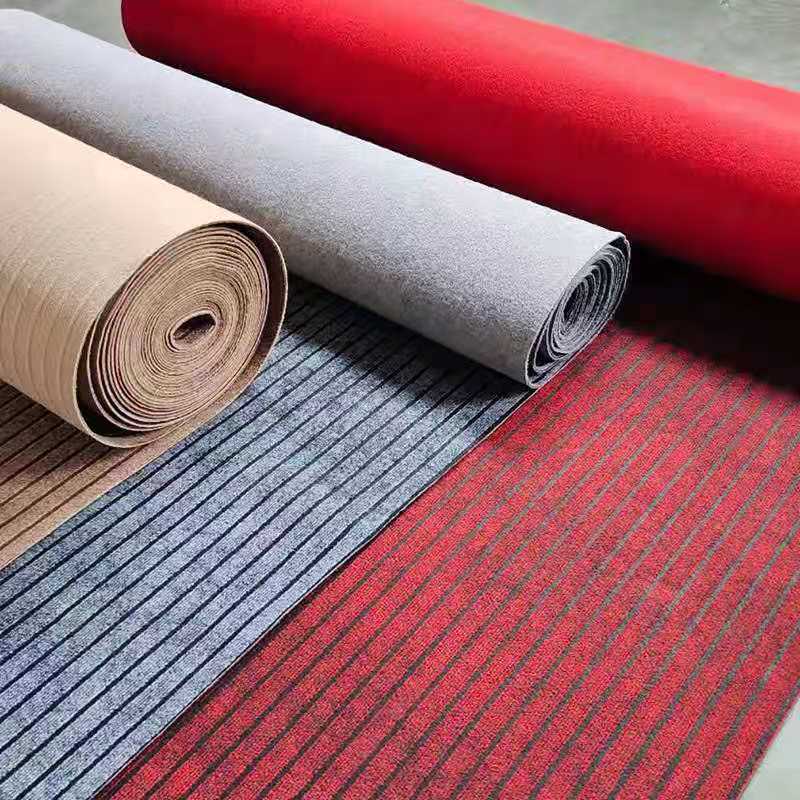Household Full Carpet Commercial Office Hotel Living Room Bedroom Stair Carpet Solid Color Stitching Short Wool Carpet