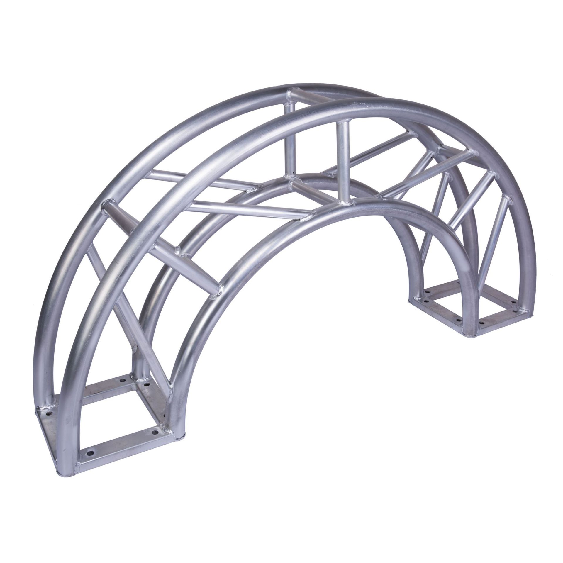 广东厂家直销 孤弯形铝桁架 3米5米爱心五角形孤形架子可喷漆黑色