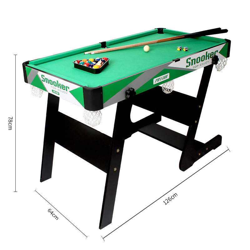 Children's Pool Table Standard American Household Large Folding Wooden Black 8 Billiard Table Entertainment Sports Leisure Toys