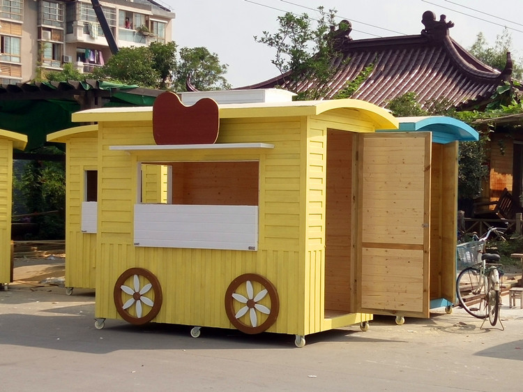 户外移动售货亭防腐木儿童小木屋观察室景区卡通售票厅奶茶屋岗亭
