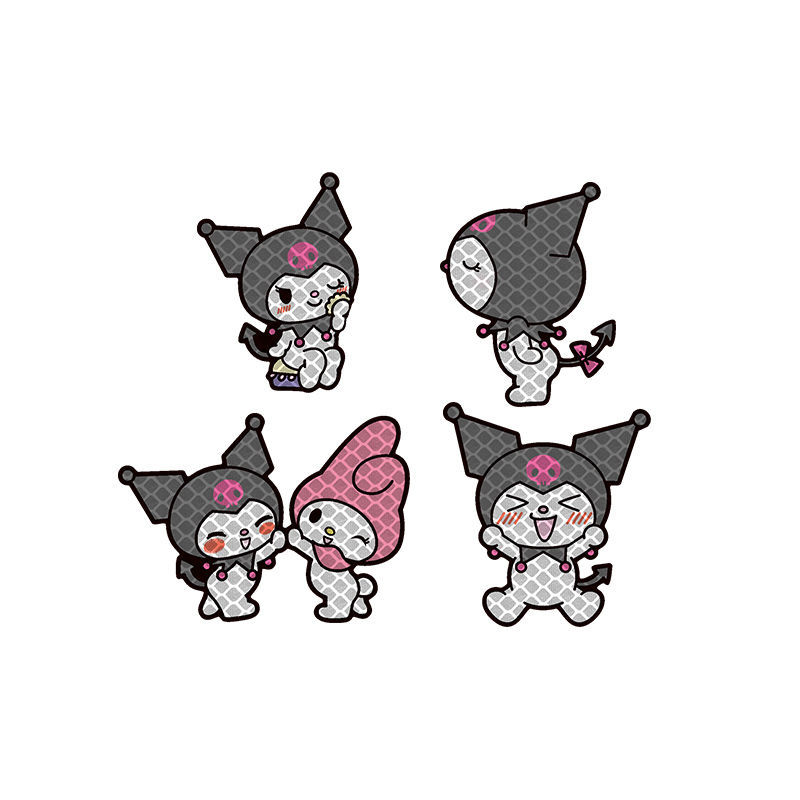 汽车贴纸卡通动漫库洛米电动车装饰可爱创意电动车贴个性头盔贴花