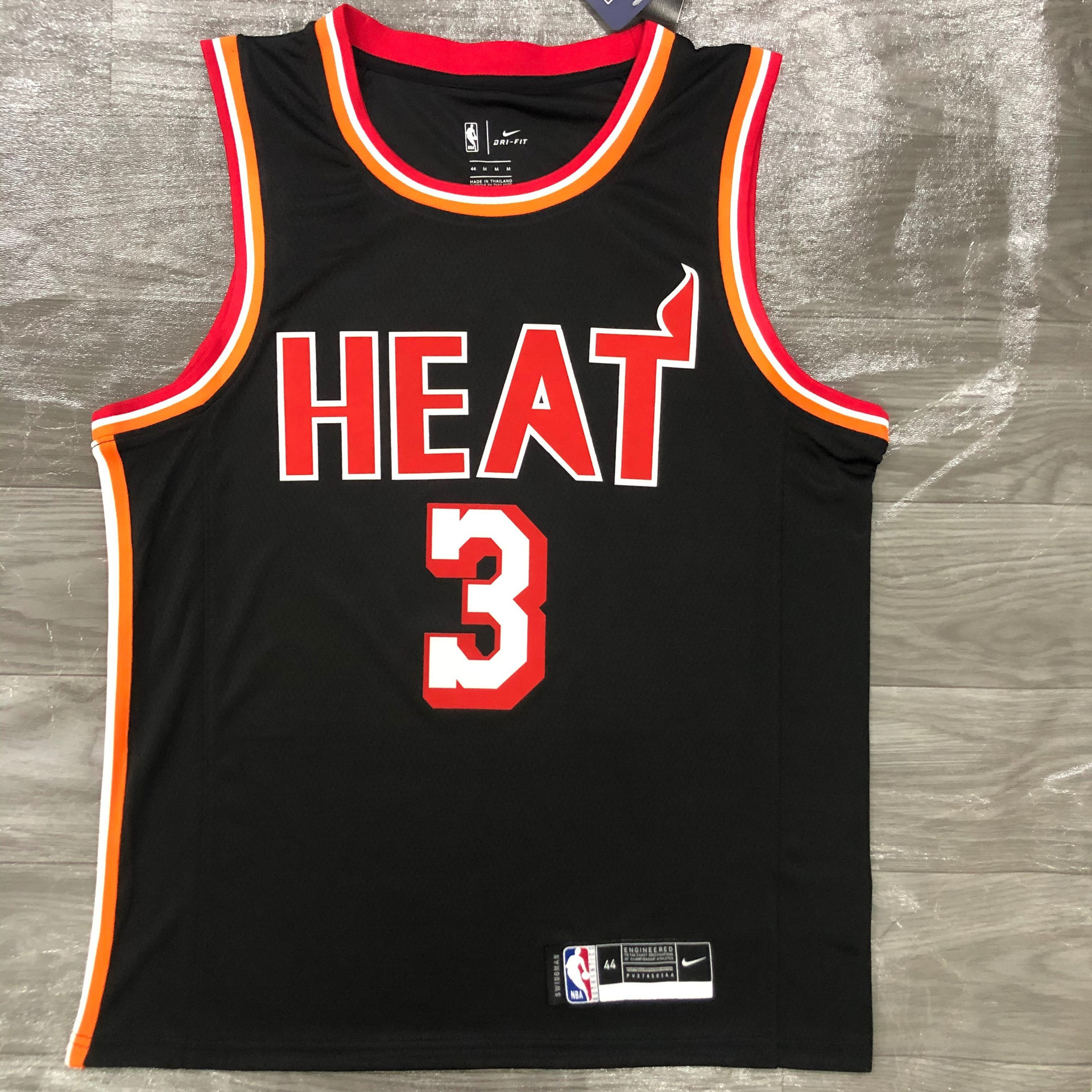 nba球衣18赛季热火队复古之夜黑色3号韦德篮球服一件代发-阿里巴巴