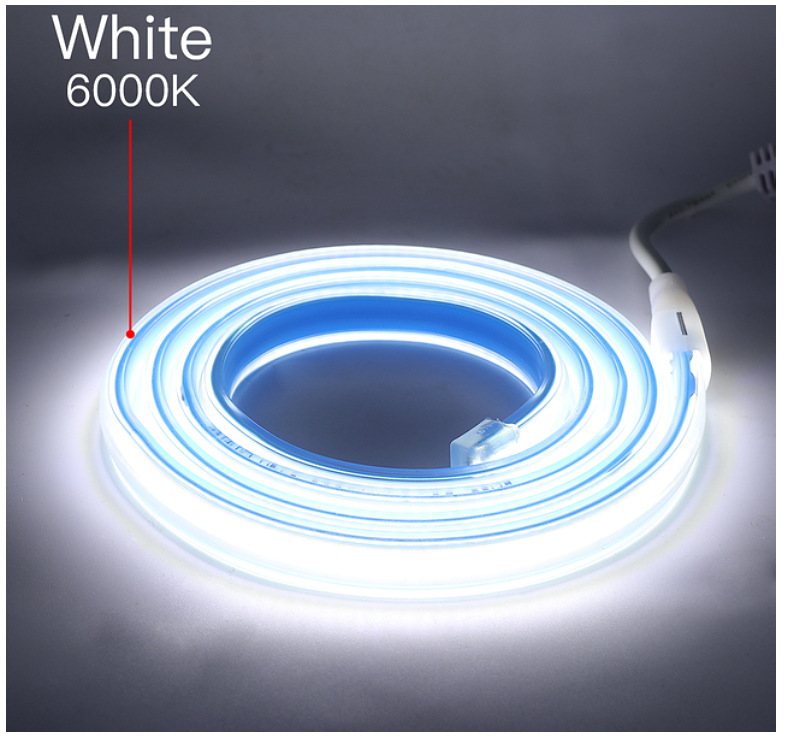 高压防水cob灯带led高亮柔性软条灯家装工程吊顶橱柜商场灯带220v