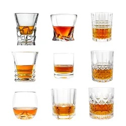 Wholesale Tumbler Glass Cup Lead-Free Tass Multi-Style Rock Glass Crystal Whiskey