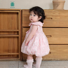婴儿夏汉服女童包屁裙新生儿衣服公主裙周岁服装的女宝外出服裙子