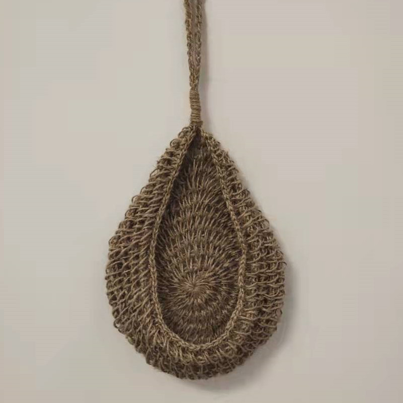 厂家麻绳钩织鸟窝挂件手工编织鸟巢收纳 水果蔬菜篮