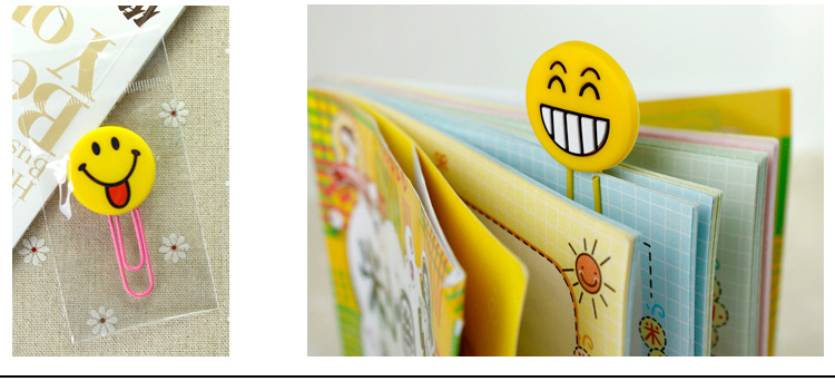 笑脸表情回形针书签创意可爱金属曲别针彩色回行针卡通韩版曲别针