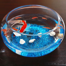 新款客厅玻璃加厚大口径透明鱼缸乌龟缸招财缸鱼缸家用水族箱