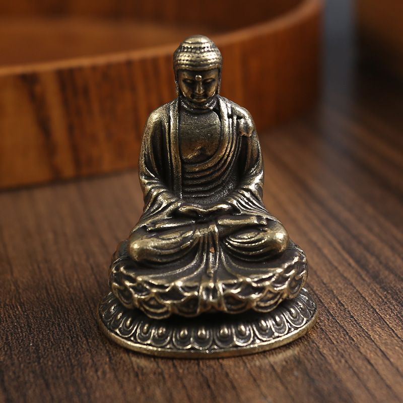 黄铜大日如来佛像古铜佛铜像佛陀批发做旧纯铜佛祖摆件金属工艺品
