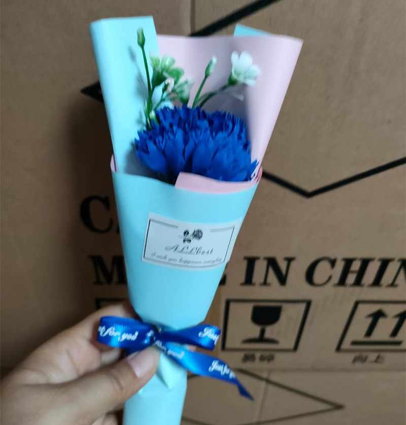 Mother's Day Single Carnation Bouquet Rose Women's Day Soap Flower Artificial Flower Birthday Gift Chinese Valentine's Day Gifts