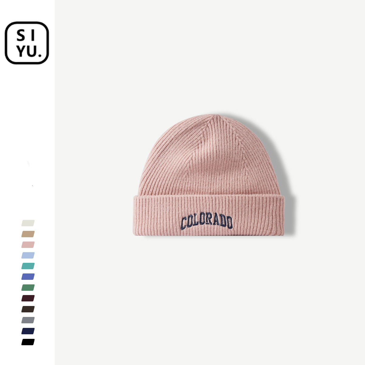 Douyin Online Influencer Trendy Brand Colorado Letter Embroidery Woolen Cap Female Autumn and Winter Warm Couple Knitted Hat Male Korean Style