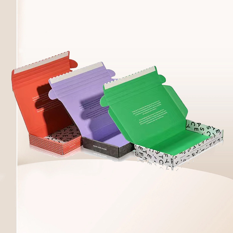 双面彩色飞机盒定 制批发 服装快递包装彩盒 瓦楞纸盒坑盒定 制