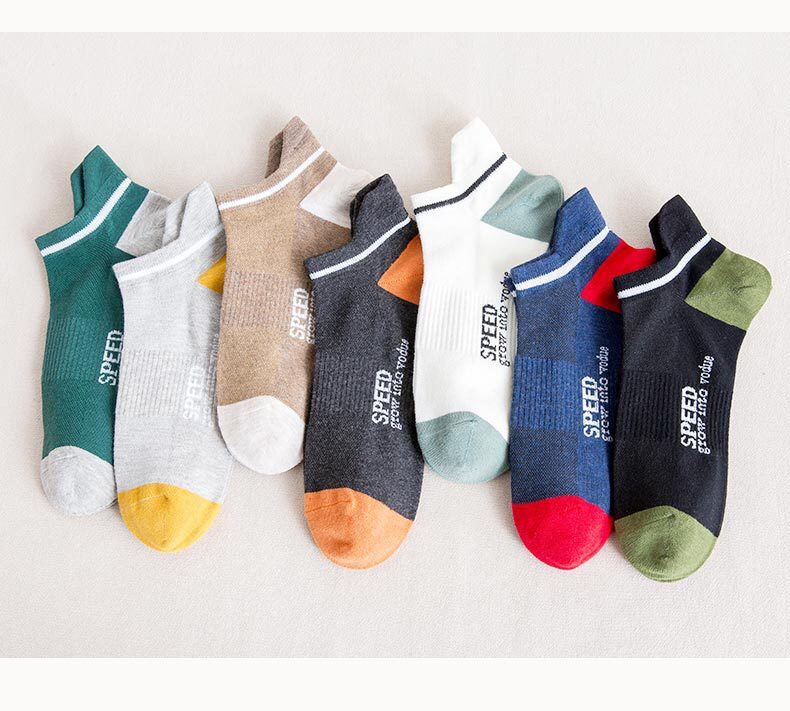 Socks Male Socks Men's Socks Deodorant and Sweat-Absorbing Short Socks Spring and Summer Thin Low Top Low Cut Invisible Boat Socks Tide