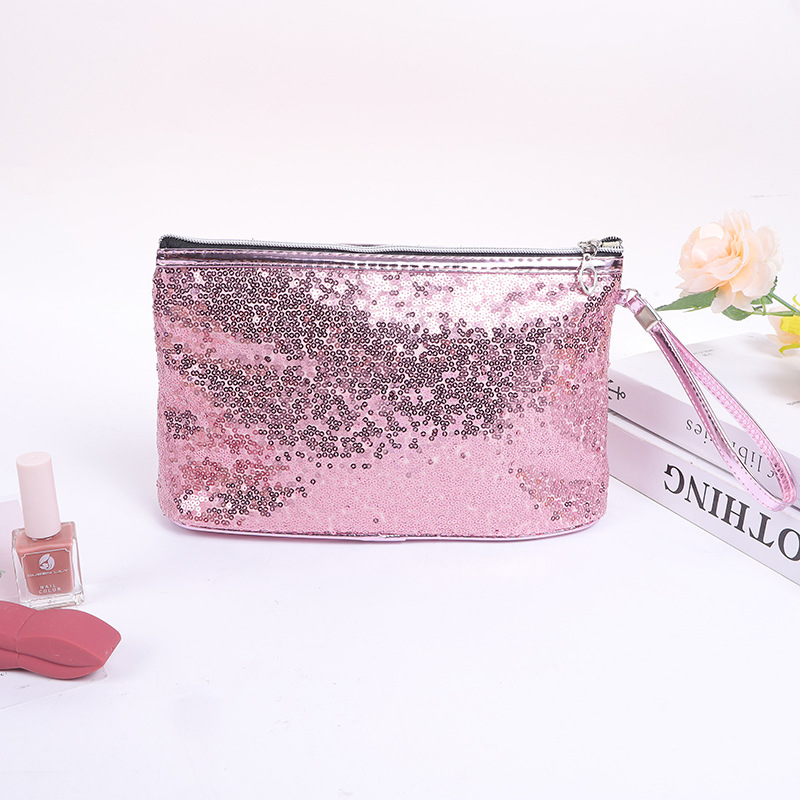New Women's Sequin Bag Cosmetics Storage Bag Fashion Wash Portable Cosmetic Bag Factory Direct Supply