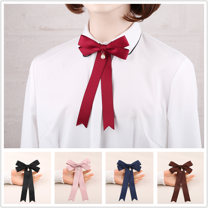 衬衫女领结韩版毕业学士服校服正装拍照配饰蝴蝶结蓝色英伦文艺范