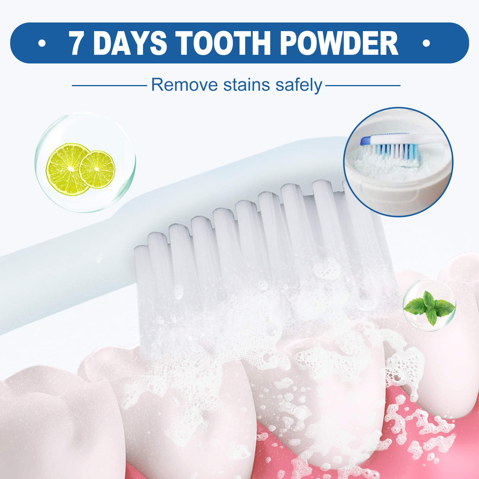 Ouhoe Teeth Whitening Cleaning Powder Teeth Cleaning Beautiful Tooth Teeth Cleaning Yellow Teeth Smoke Teeth Stain Removal Fresh Oral Cleaning