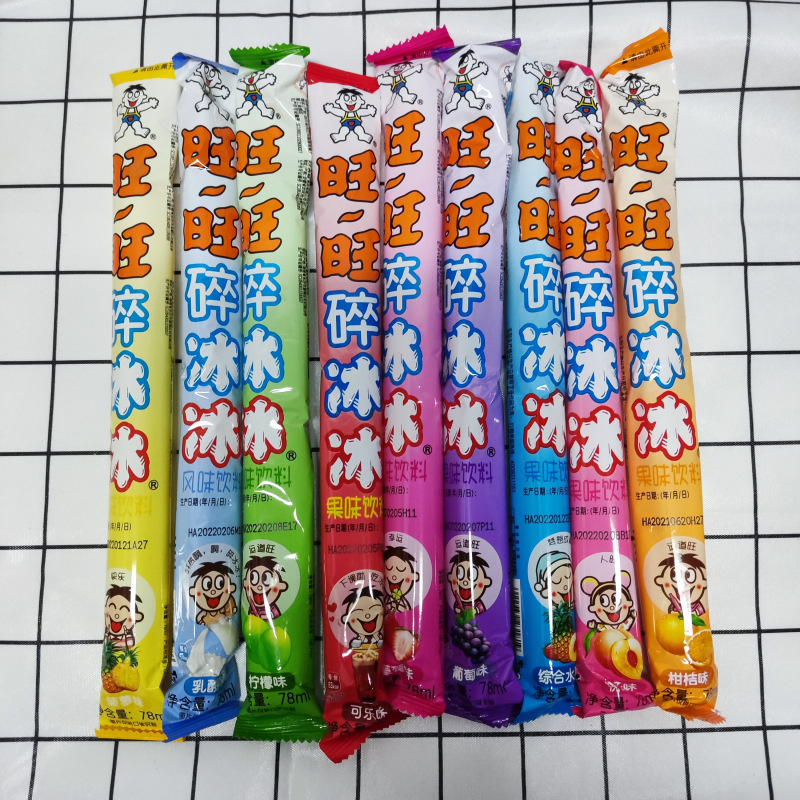 旺旺碎冰冰果味饮料78ml儿童夏季碎碎冰吸吸棒棒冰棒怀旧零食雪糕