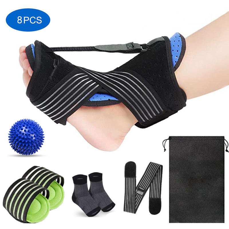 新款脚踝固定支具足下垂矫形器预防足弓足部疼痛跨境夹板夜间足托