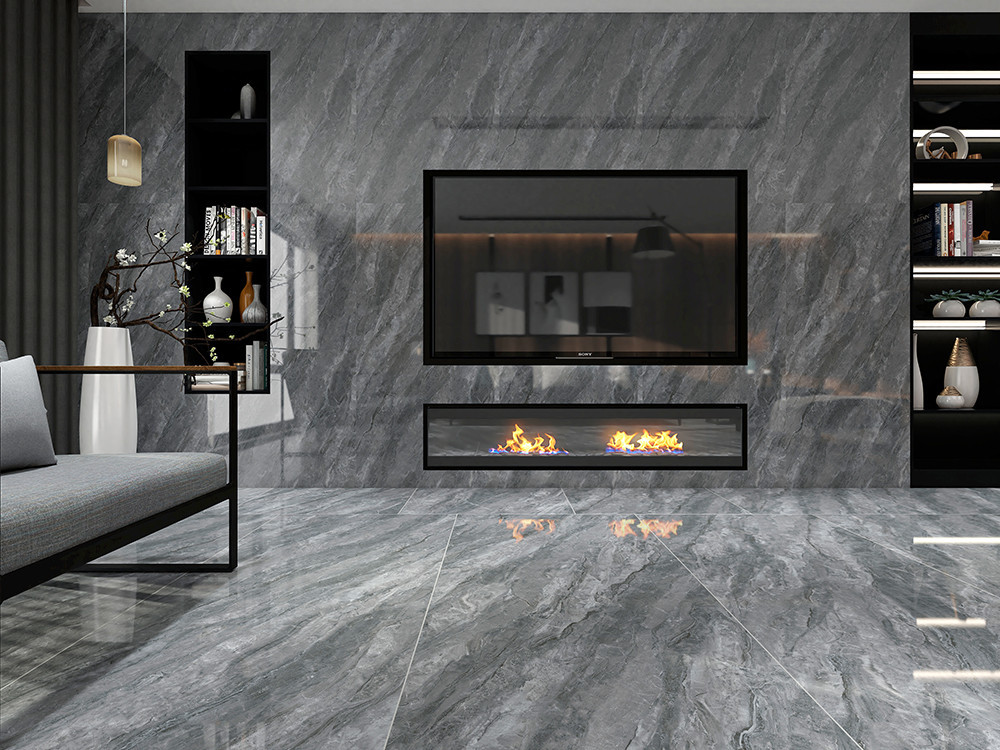 750x1500大板瓷砖佛山大理石750x电视灰色简约地砖书房洗手间地板