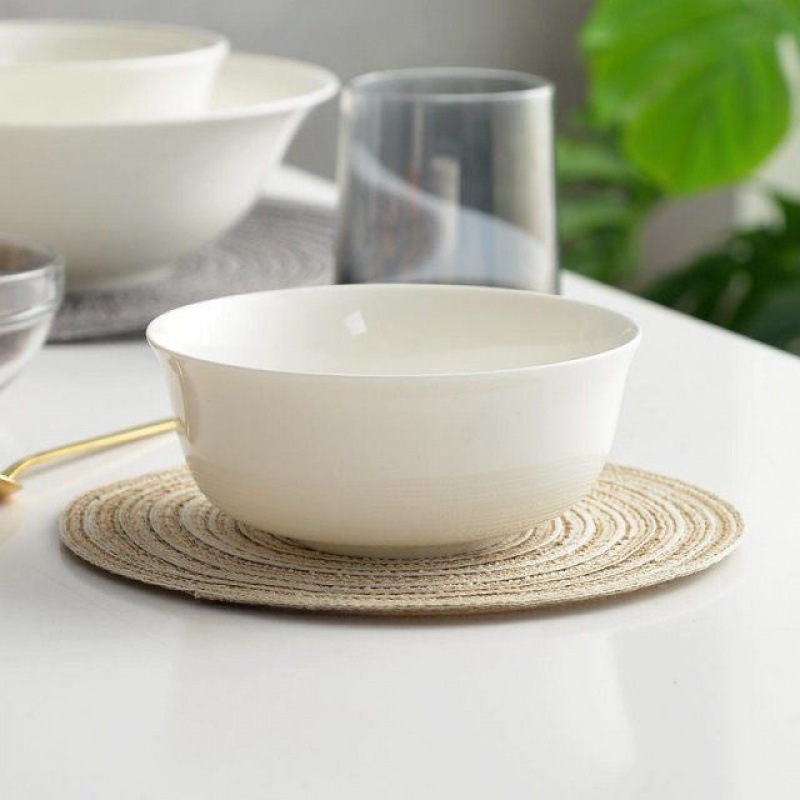 批发白唐山骨瓷饭碗家用日式白瓷米饭面碗粥碗吃饭餐具白色陶瓷碗