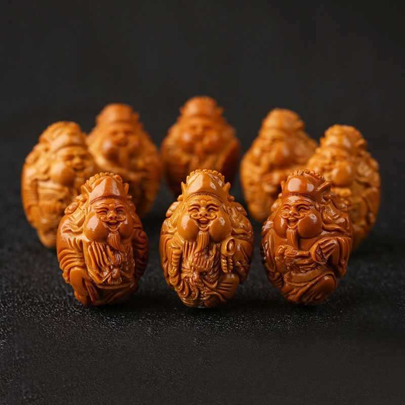 9大籽瑞龙 橄榄核手串八大爷核雕文玩橄榄胡雕男士手链-阿里巴巴