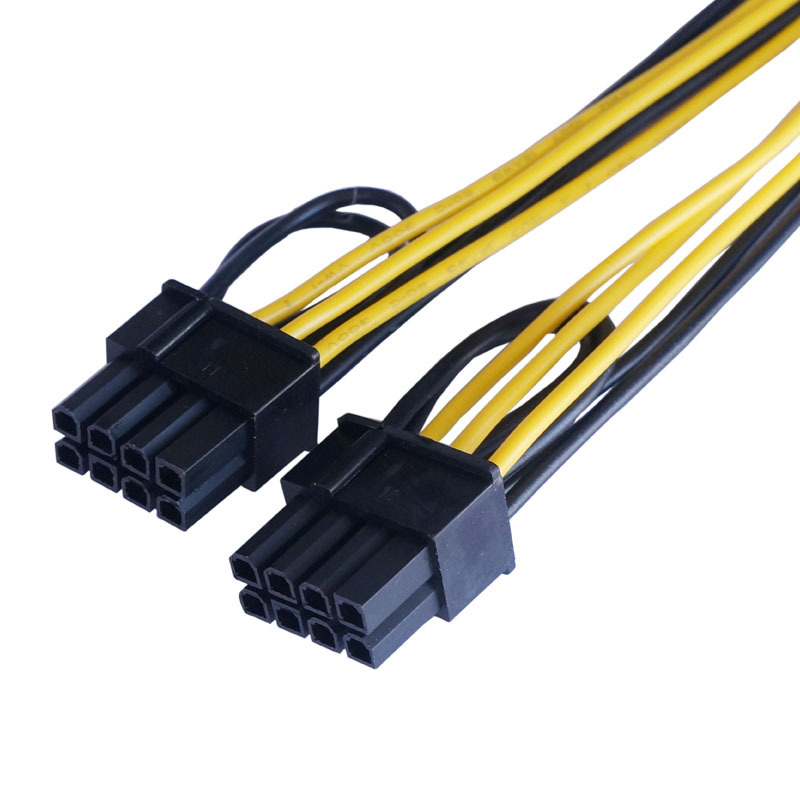 新显卡8pin转双8pin 显卡8p母转双6 2pin公8p母转双6 2p公一分二