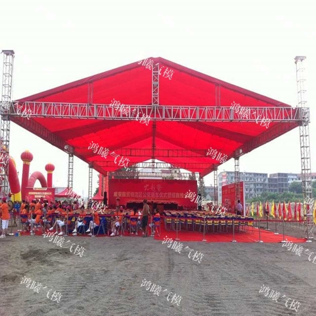 防雨布防水防晒雨棚雨篷布 大型桁架帐篷顶布 搞活动户外舞台围布