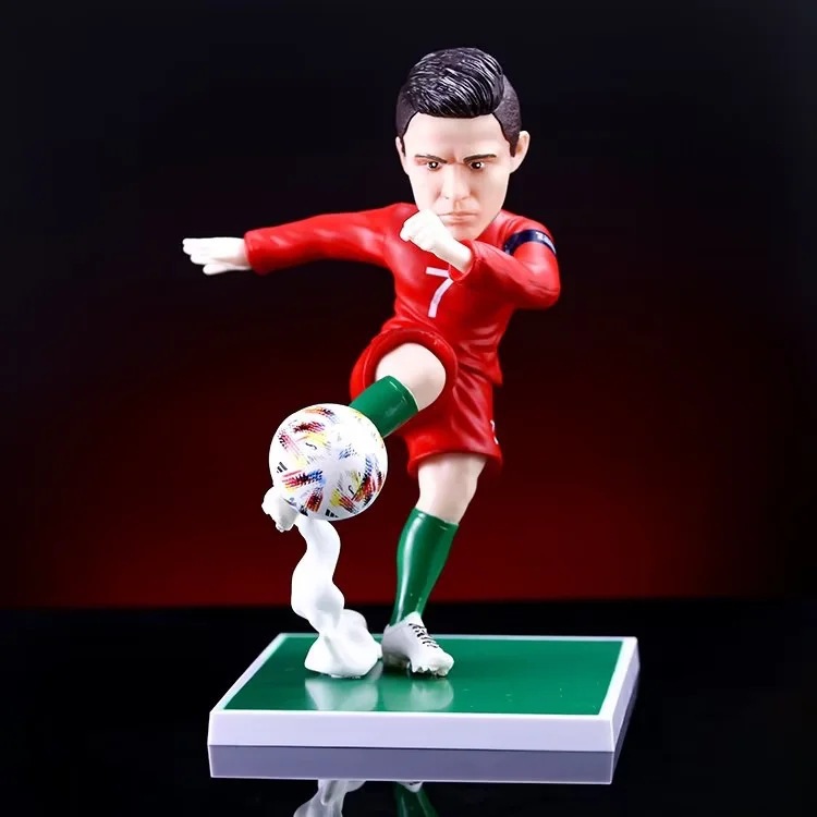 Football Star C Luo Massey the Legendary Siblings Ding Li Resonance World Cup Doll Ornaments Boxed Hand Office