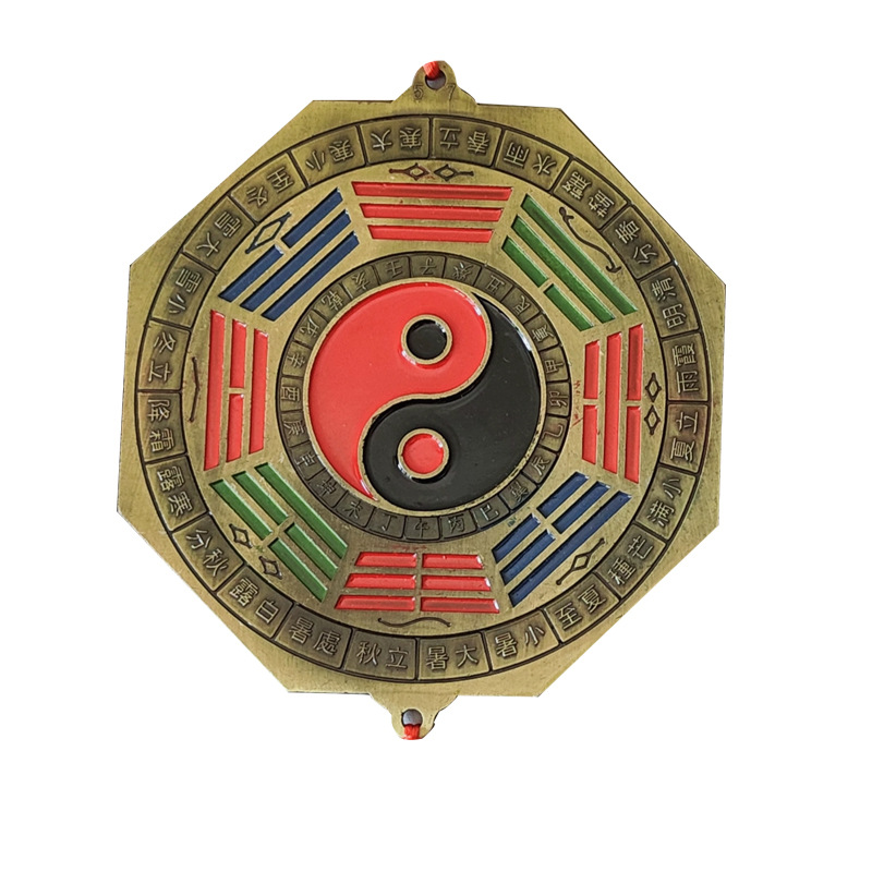 Zodiac Bagua Mirror Pendant Home Decoration Metal Crafts Animal Door Hanging Copper Mirror Wholesale