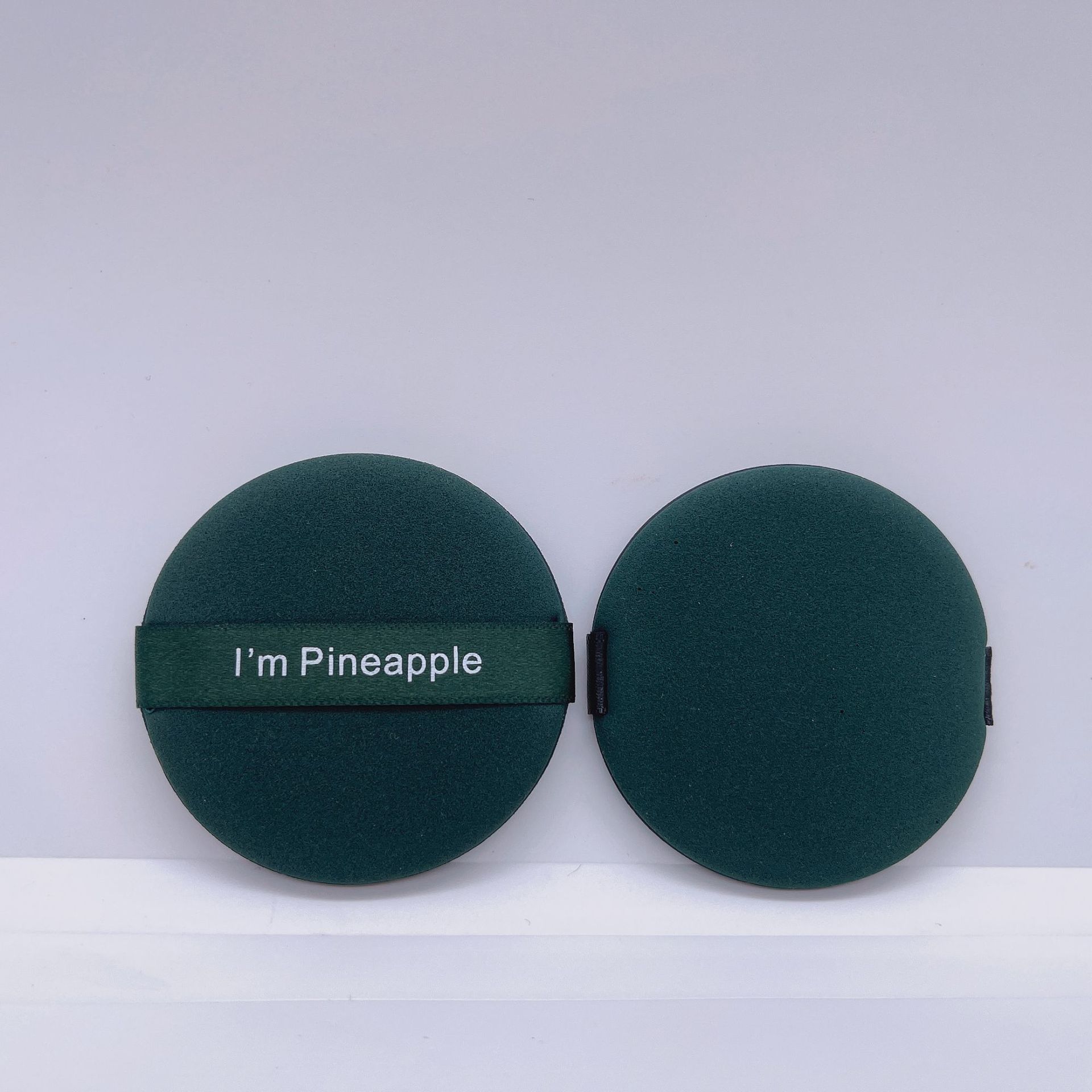 妖制菠萝派气垫粉扑草莓派亲水性非乳胶丝带款bb化妆粉扑圆形海绵