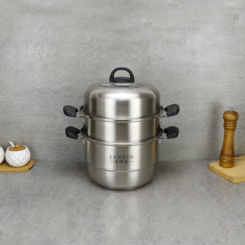 不锈钢蒸锅 304不锈钢双层三层蒸锅 加厚汤锅蒸锅 积分兑换礼品