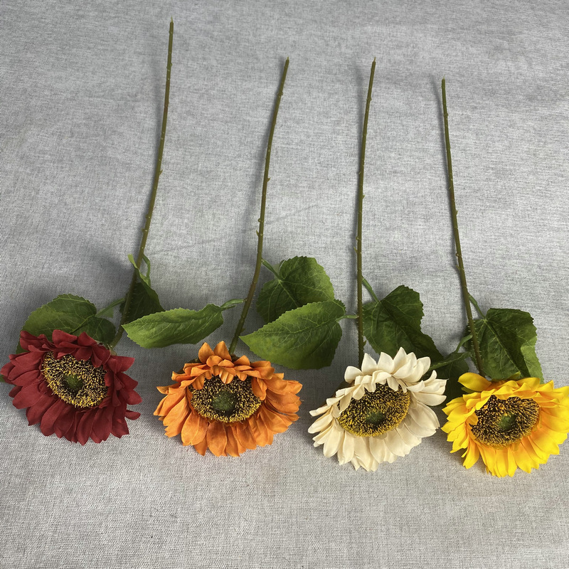 Simulation Sunflower European Style Artificial Flower Single SUNFLOWER Pastoral Style Home Photography Props Wedding Bundled Flower Wholesale