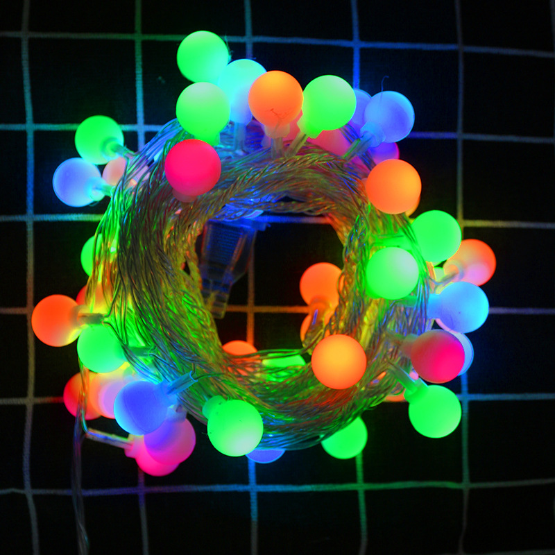 led节日灯圆球彩灯串100米灯婚庆彩色造型灯圣诞节彩球厂家批发