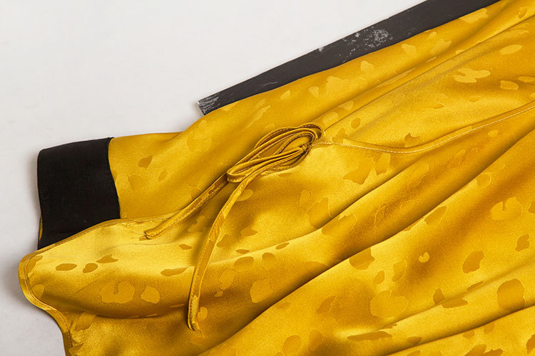 重磅缎面提花真丝衬衫女设计感小众中国风拼接香云纱桑蚕丝汉服