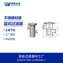 菲跃 PSG高进低出篮式过滤器 304不锈钢 吊环螺栓快开篮式过滤器
