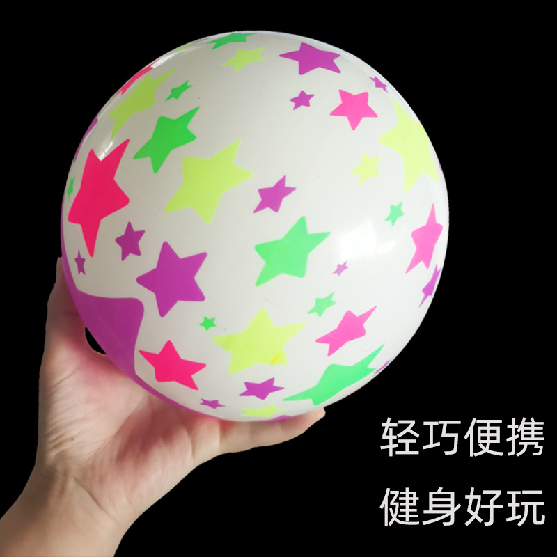 Internet Celebrity Stall Luminous Football Flash Basketball Pat Ball Cordless Fitness Swing Inflatable Elastic Ball Children's Toys