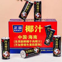 海南椰子汁245g*24罐整箱批发正宗生鲜榨椰奶果夏季孕妇植物饮料