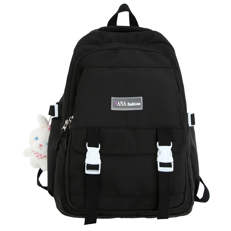 Factory Wholesale New Fashion Casual Backpack Korean Style Large Capacity Color Matching Backpack Japanese Middle School Student Schoolbag