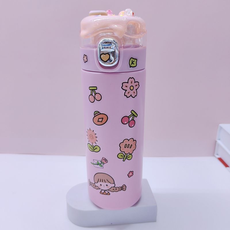 Factory Direct Sales Cross-Border 304 Stainless Steel Cup Body Pattern Random Stickers DIY Donut Thermos Cup