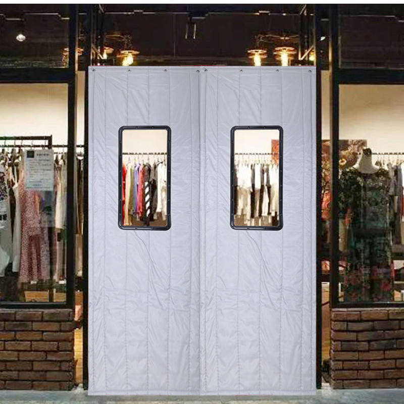 家用保暖棉门帘子 防水挡风商场保温挂帘 防火自吸室外车间门帘子