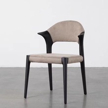 设计师TJJYKR-01 北欧实木餐椅家用小户型设计师凳子售楼处洽谈椅