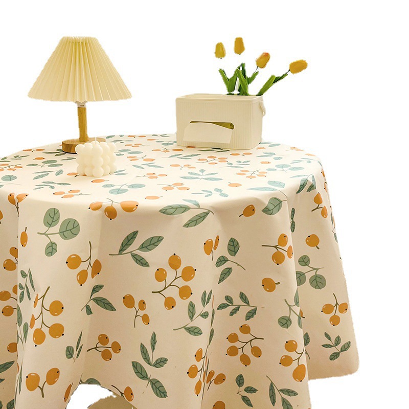 Ins Style Pastoral Fresh Student Dormitory Desk Flannel Tablecloth round Table Table Tablecloth Cover Towel Dining Table Wholesale