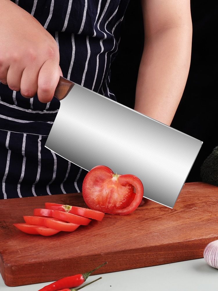 十八子作斩切刀手工锻打厨师用菜刀不锈钢文武刀家用阳江厨刀