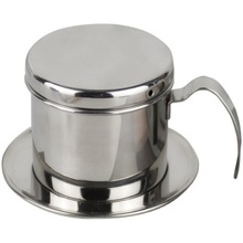 V2WS批发越南咖啡壶滴漏式 滴滴金 家用不锈钢便携咖啡粉滴壶冲泡