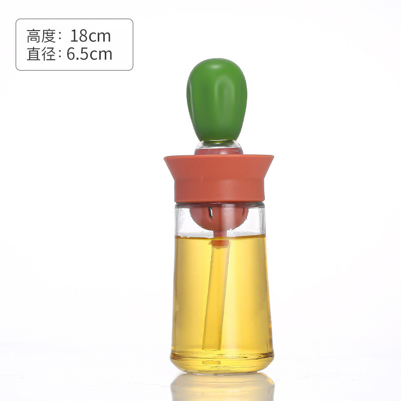 New Fuel Injector Household Oil Control Artifact Horizontal Pattern Non-Slip Press Spray Oil Bottle Sanitary Dustproof Seasoning Storage Bottle