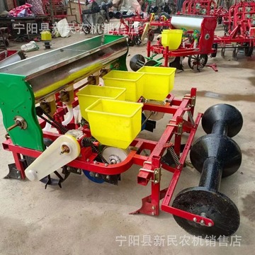 单缸小四轮带动花生播种机起垄播种施肥花生精播机起垄平整批发