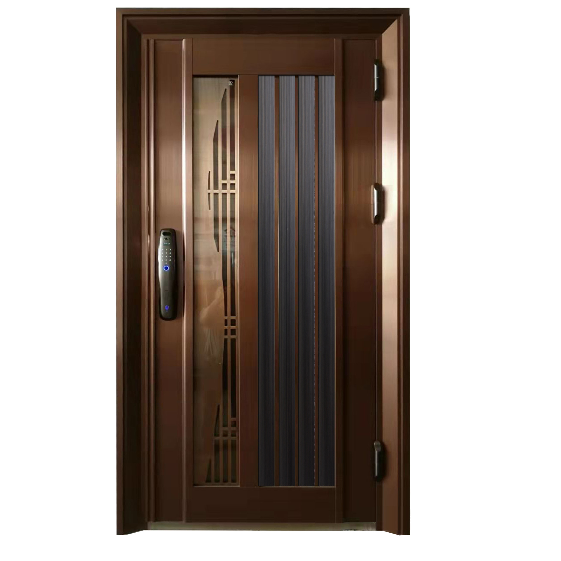 高档商品房家装入户大门韩式门酒店工程批发防盗隔音隔热彩钢大门