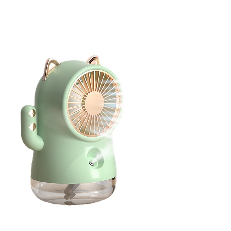 Dormitory Fan 2022 New Spray Cute Cat Electric Fan Usb Charging Student Office Desktop Fan