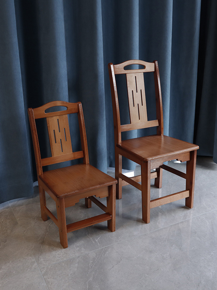 小凳子家用靠背小椅小木椅子儿童小板凳折叠实木小矮凳靠背椅方凳