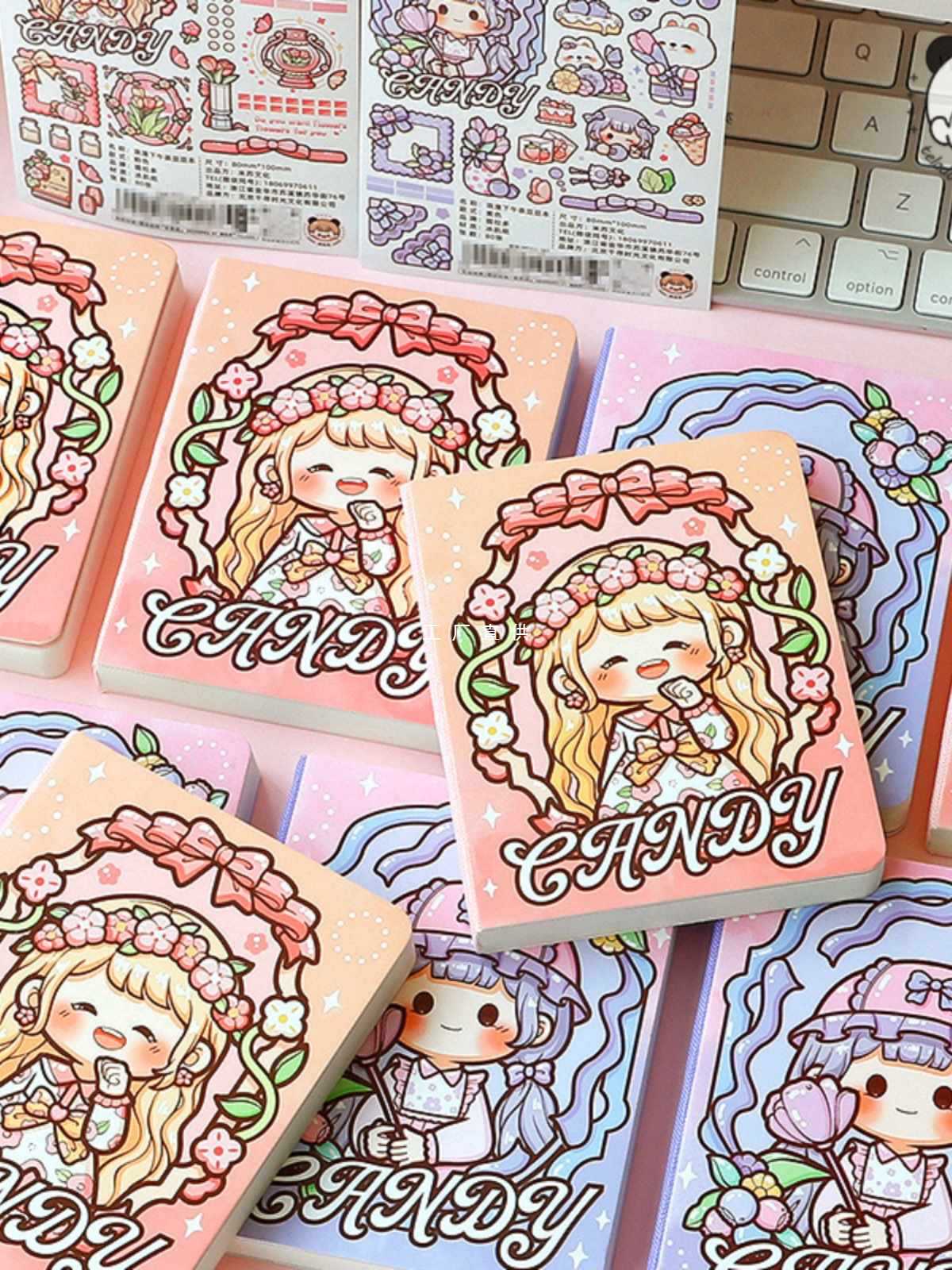 k32x提拉多豆豆本可爱少女心手帐本方方本小号便携空白手账本小本